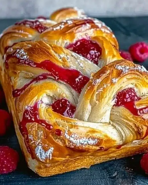 Pain brioché à la framboise moelleux et savoureux