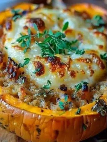 Potimarron Farci au Reblochon, un plat savoureux et réconfortant