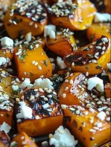 Potimarron Rôti aux Saveurs Méditerranéennes, plat coloré et appétissant