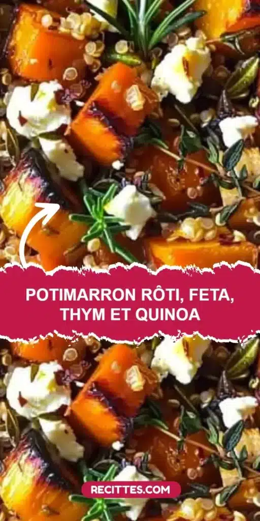 Potimarron Rôti, Feta, Thym Et Quinoa