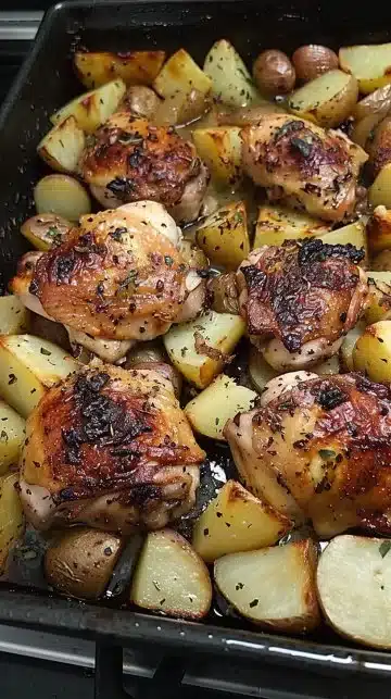 Recette de poulet et pommes de terre en une seule poêle