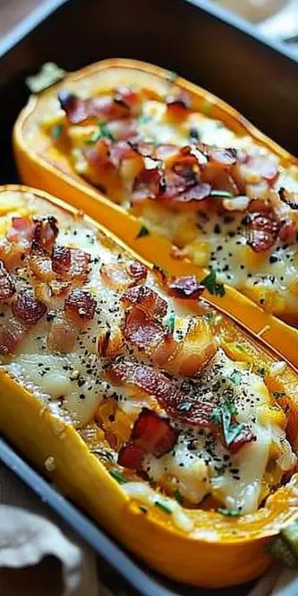 Butternut Farcie Aux Lardons Et Au Chèvre