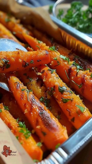 Carottes croustillantes au parmesan