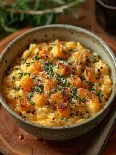Risotto de Crozets au Potimarron et Comté, un plat crémeux et réconfortant