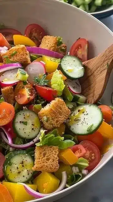 Recette de salade de jardin facile avec des légumes frais