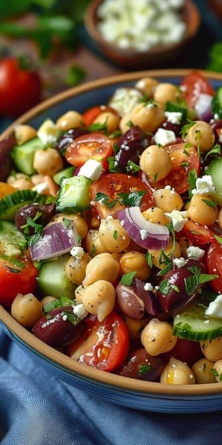 Salade de pois chiches à la grecque