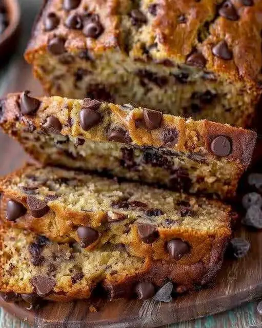 Pain aux bananes aux pépites de chocolat