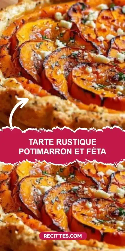 Tarte rustique potimarron et féta