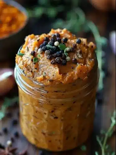 Tartinade de butternut et mascarpone dans un bol avec des crackers à côté.