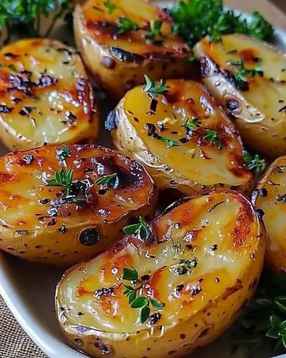 Pommes de terre rôties à l'ail et au beurre