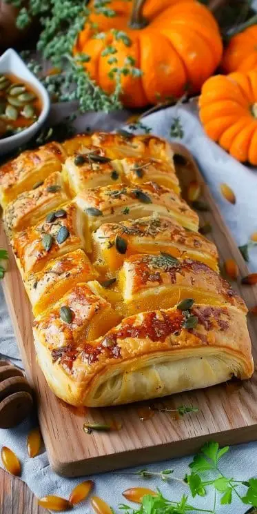 Feuilleté au potimarron et au miel