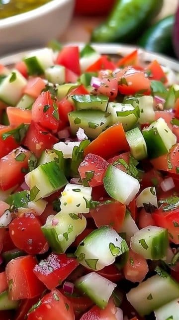 Salade Shirazi (Salade hachée persane)