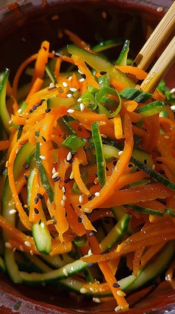 Salade de concombre et de carotte