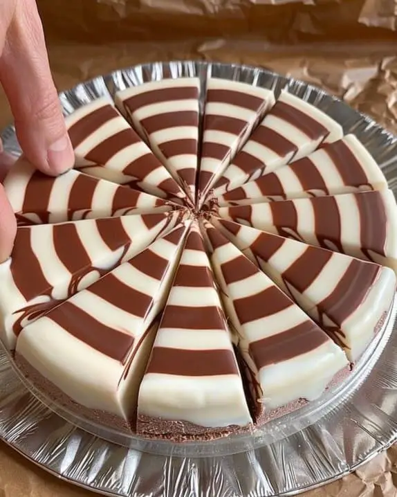 Mousse zébrée aux deux chocolats