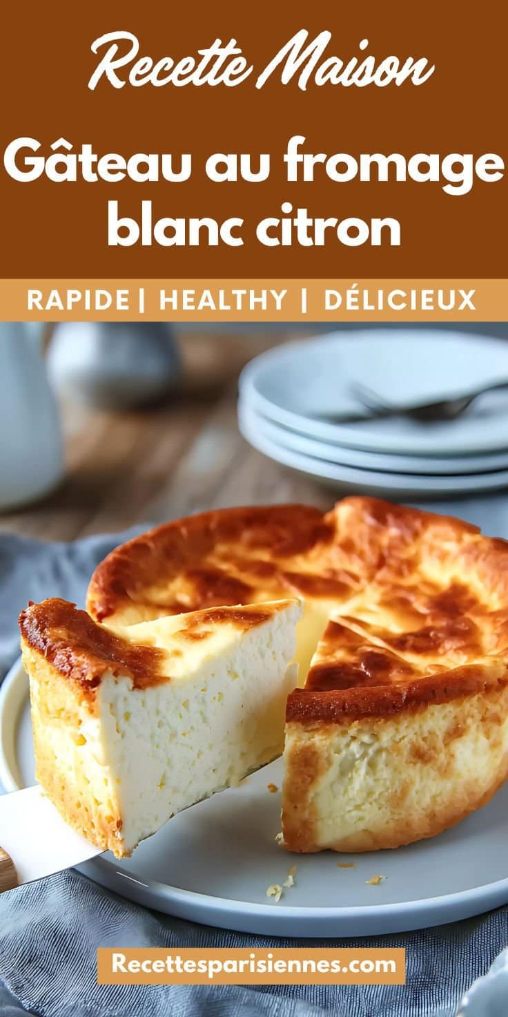 Gâteau au fromage blanc au citron