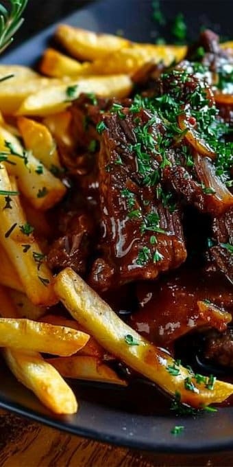 Carbonade Flamande avec les meilleures frites simples