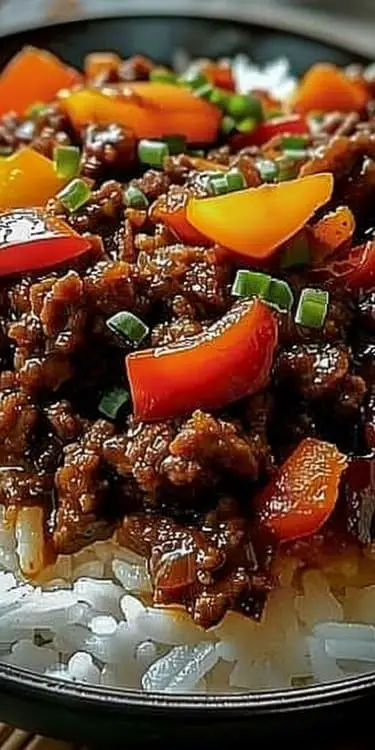 Bol Boeuf Poivron Riz