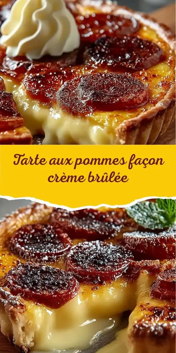 Tarte aux pommes façon crème brûlée