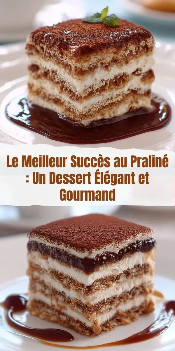Le Meilleur Succès au Praliné : Un Dessert Élégant et Gourmand