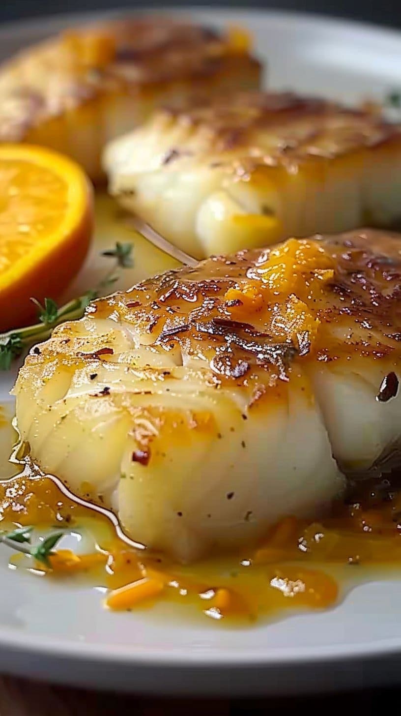 Cabillaud au beurre d'orange vanillé