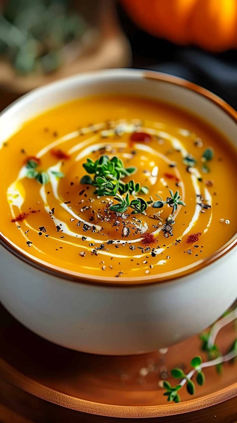 Soupe potimarron au lait de coco