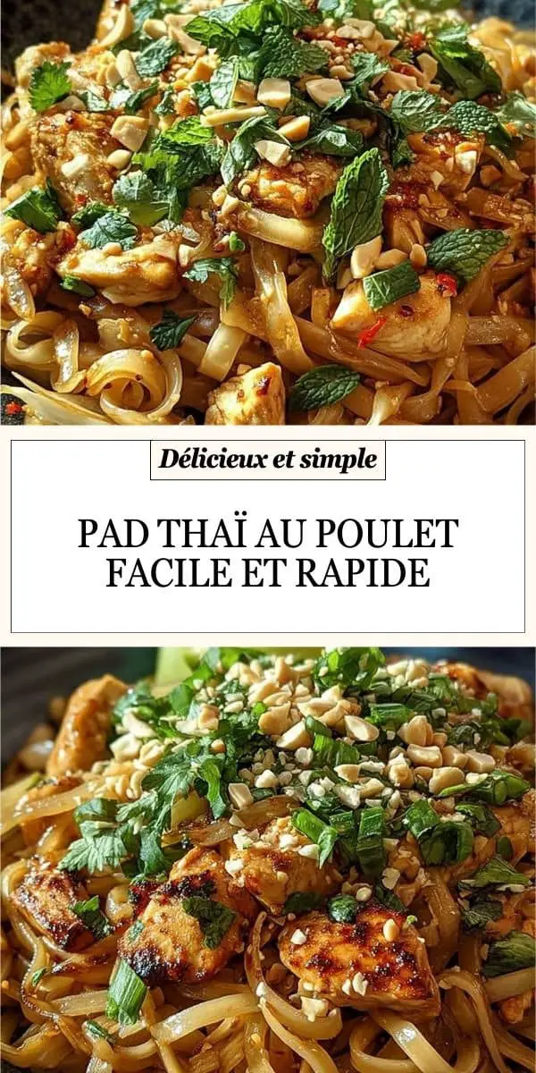 Pad Thaï au Poulet Facile et Rapide