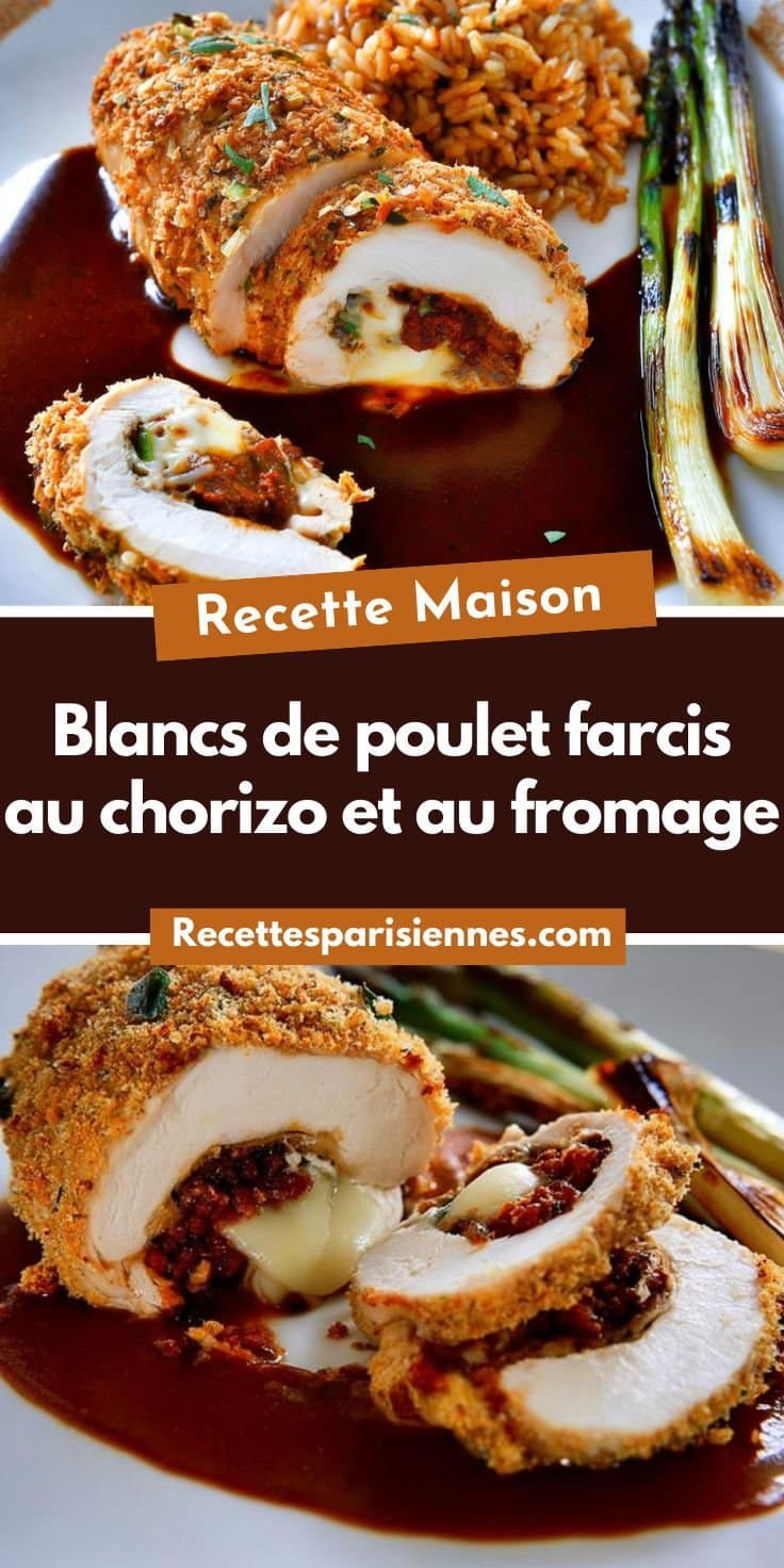 Blanc de poulet farci au chorizo