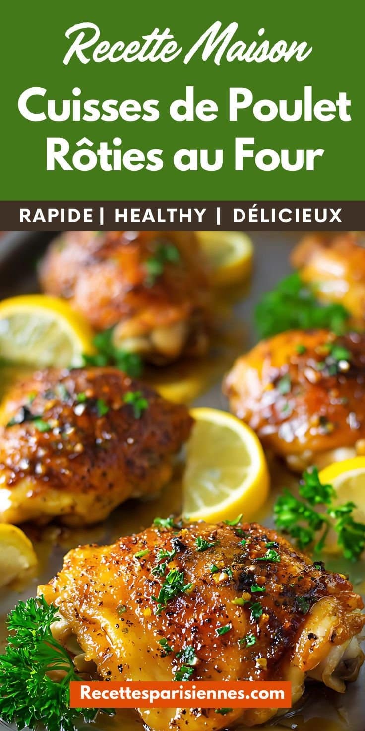 Hauts de cuisse de poulet au four, marinés au citron et aux herbes