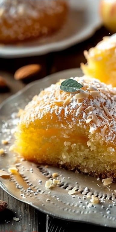 Moelleux d'amandes et compote de pommes