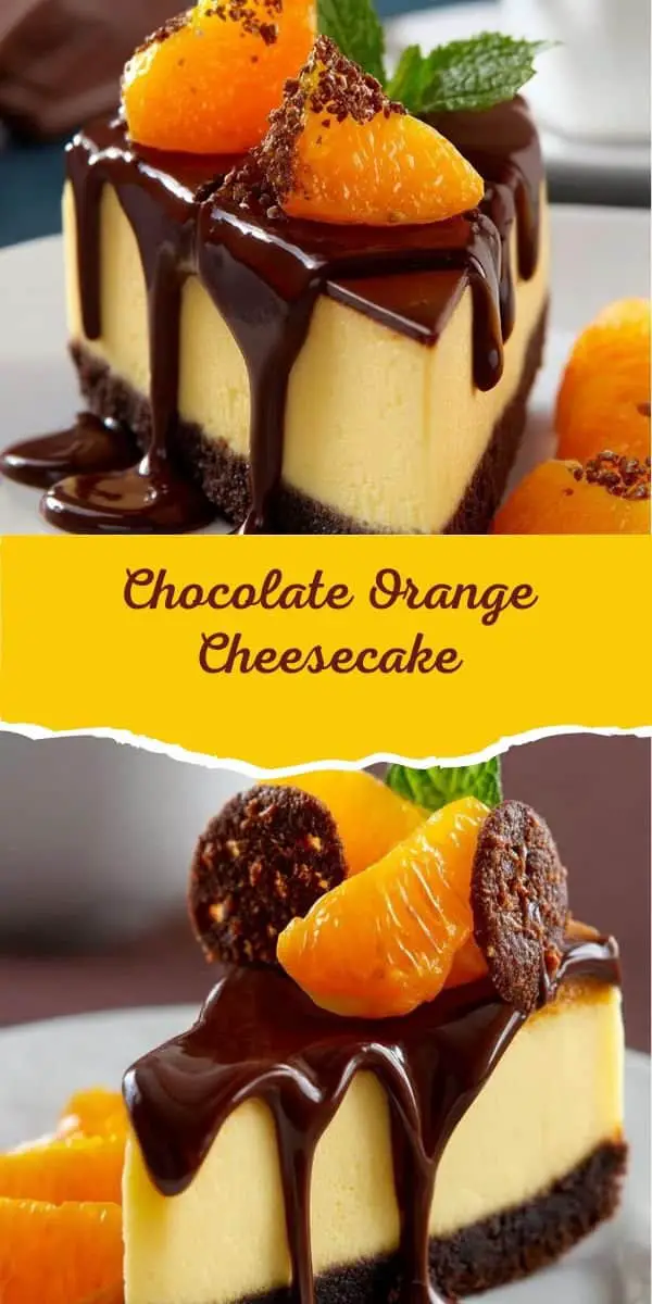 Gâteau au fromage chocolat orange