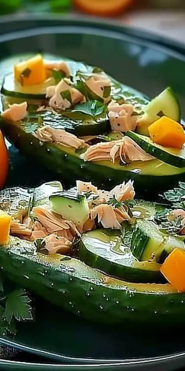 Concombres Farcis au Thon Frais : L'Entrée Estivale Rafraîchissante