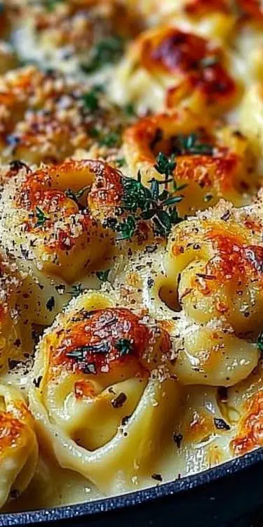 Gratin de tortellinis aux légumes