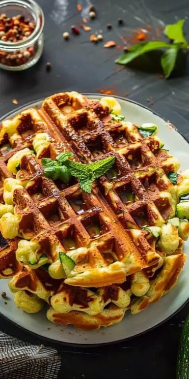 Gaufre courgette fromage