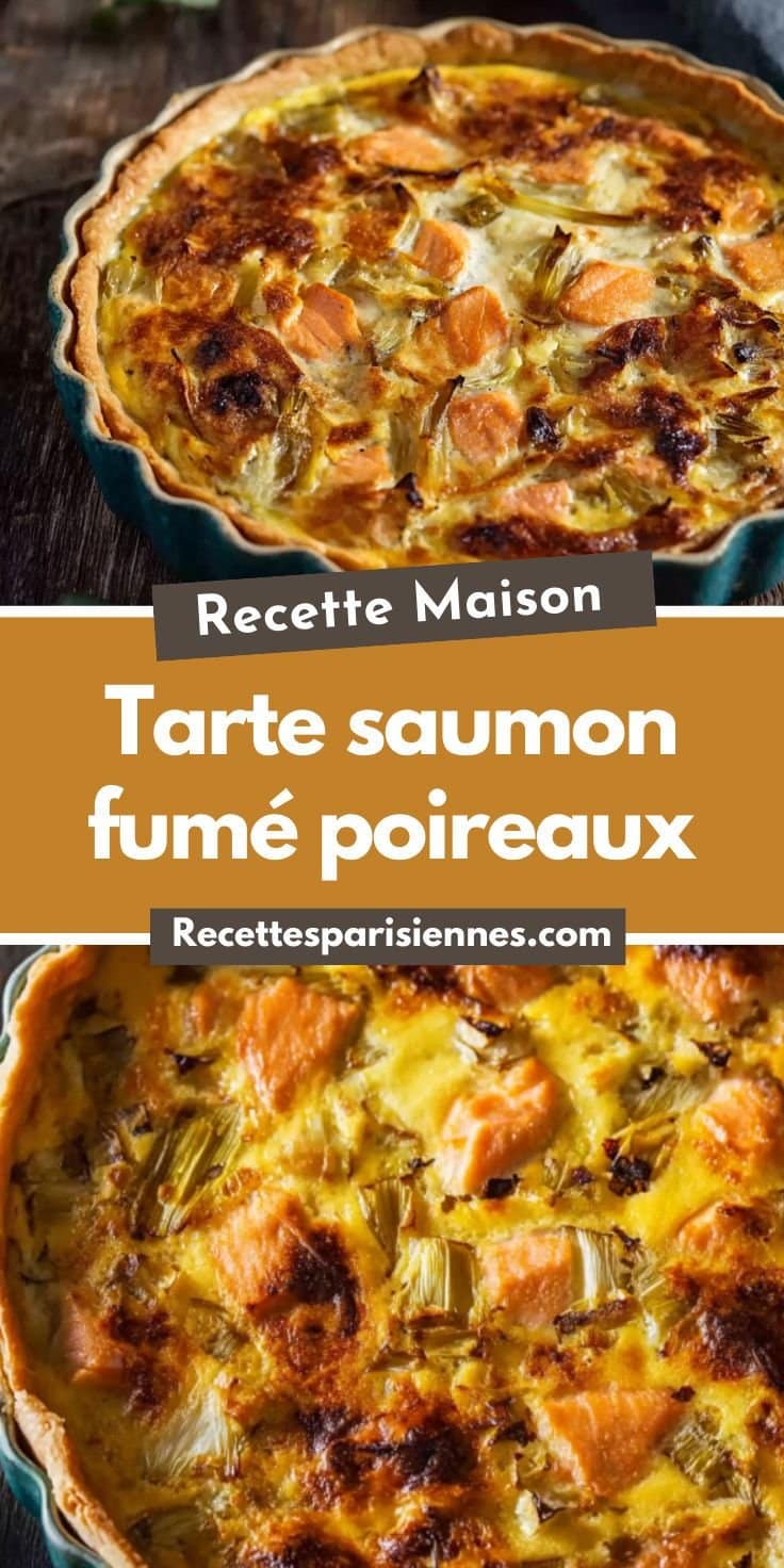 Tarte au poireau et saumon fumé