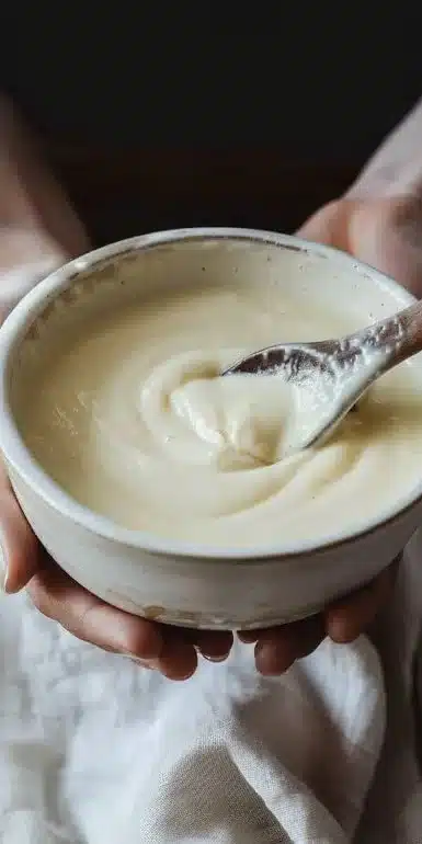 Recette de Béchamel sans lait, sauce crémeuse et délicieuse.