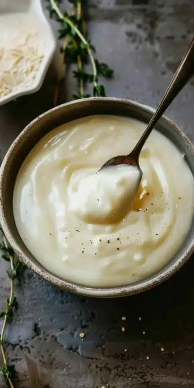 Béchamel préparée avec un Thermomix, sauce crémeuse et savoureuse