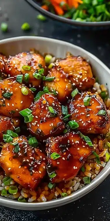 Recette de blanc de poulet asiatique avec légumes et sauce soja.