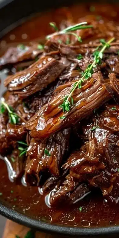 Recette de bœuf effiloché à la bière blonde, plat savoureux et réconfortant.