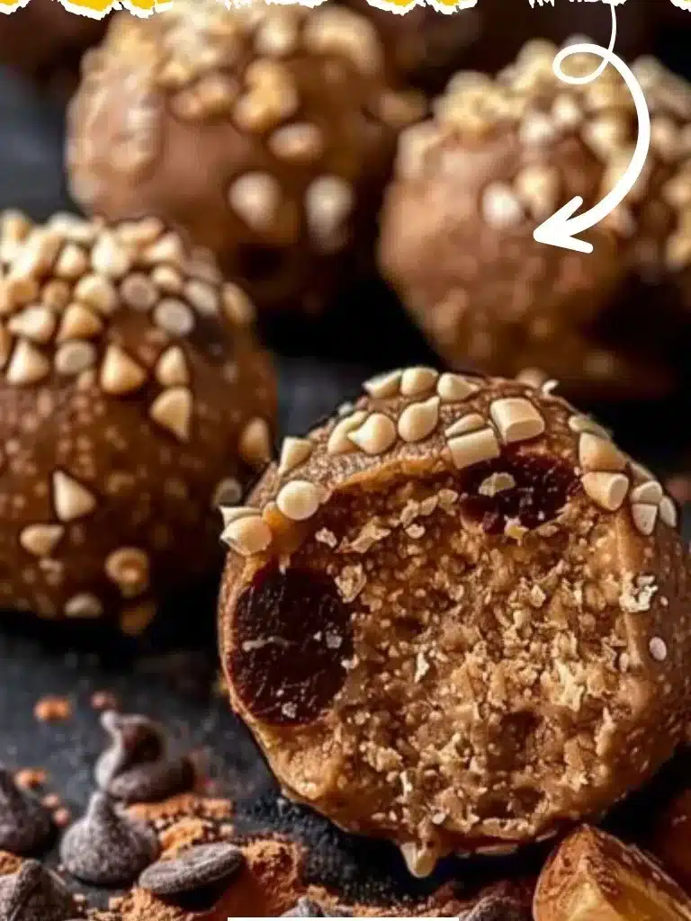 Boules de bonheur préparées avec du beurre de cacahuète