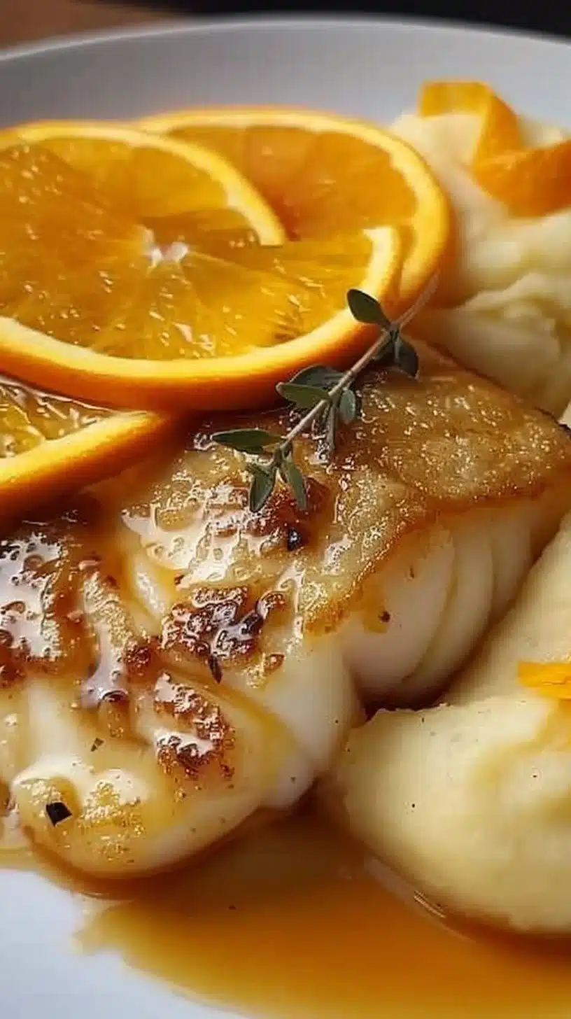 Cabillaud au beurre d'orange vanillé, un plat gourmet à base de poisson