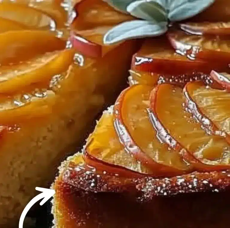 Gateau aux pommes fondantes, délicieux et moelleux, idéal pour le dessert.