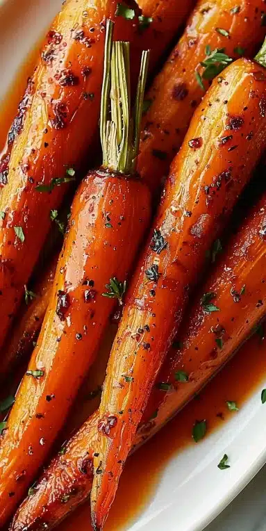 Carottes rôties au four dorées et savoureuses dans un plat
