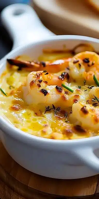 Cassolette de Poisson au Safran, un plat de fruits de mer savoureux et élégant.