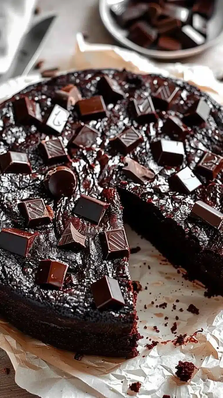Gâteau au chocolat et courgette moelleux et sain, parfait pour le dessert.