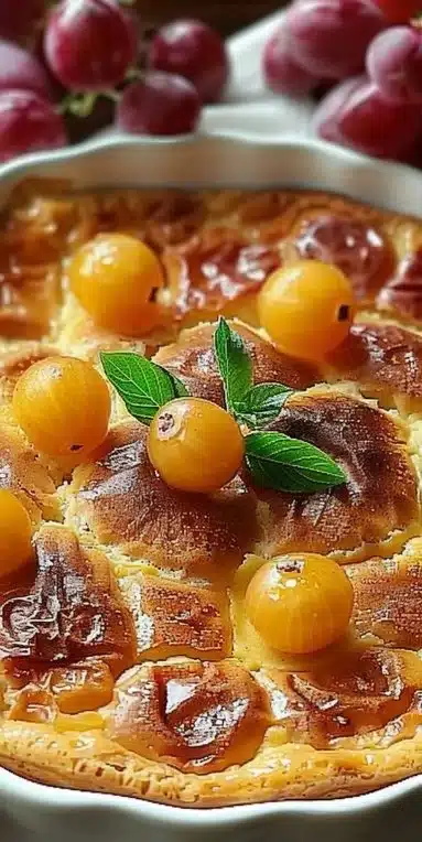 Clafoutis aux Mirabelles Crémeux au Mascarpone, dessert fruité et savoureux