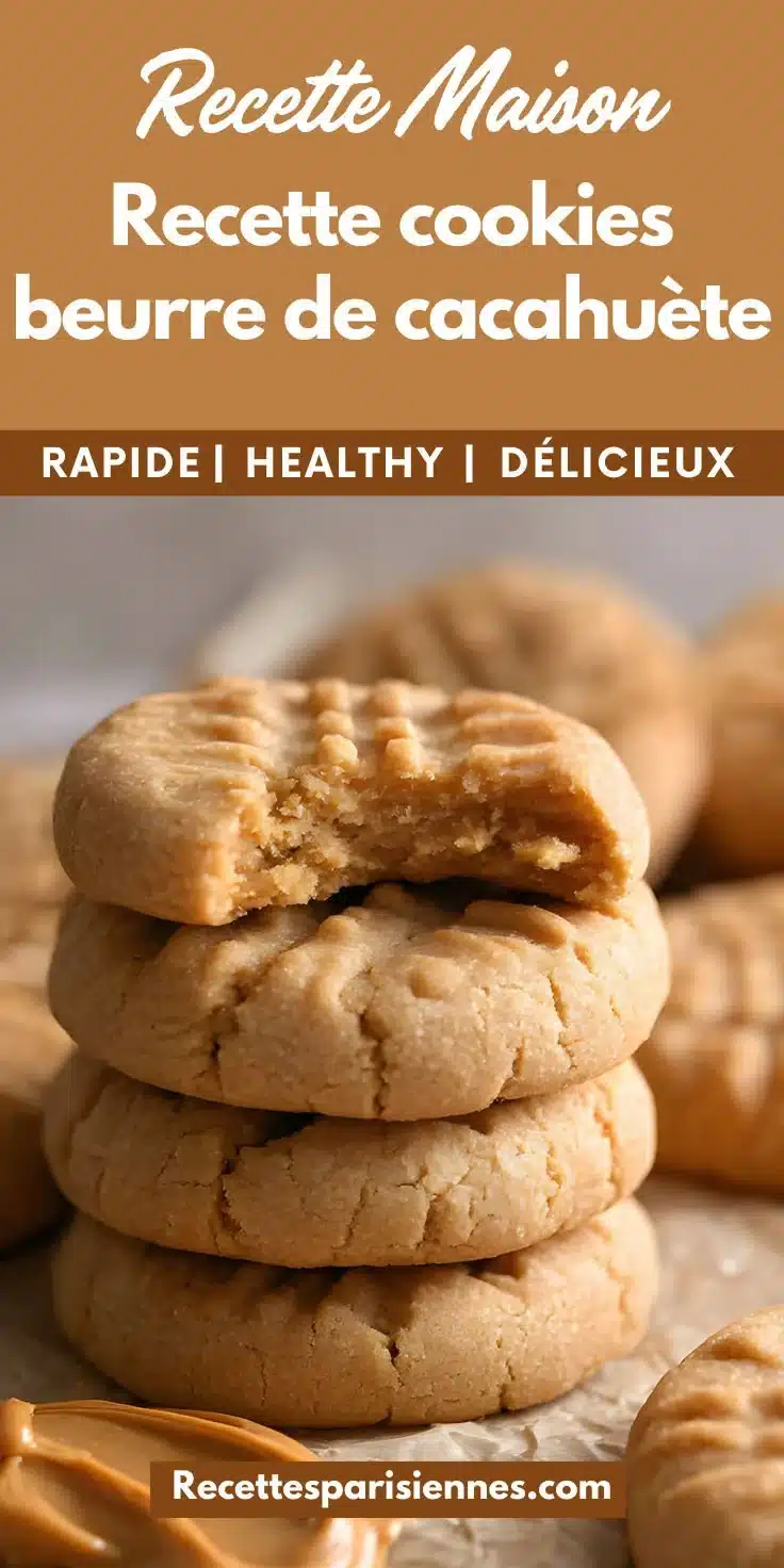 Cookies faits maison au beurre de cacahuète, croustillants et savoureux
