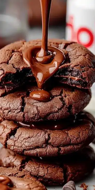Cookies au Nutella chauds et moelleux, prêts à déguster