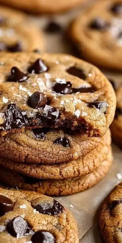 Cookies sans beurre avec pépites de chocolat prêts à être dégustés