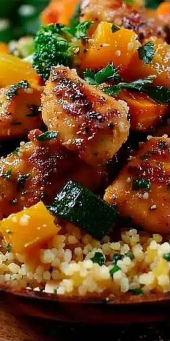 Plat savoureux de Couscous Poulet et Légumes