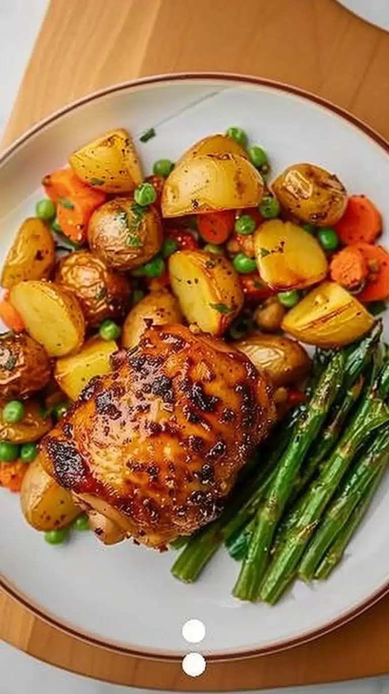 Cuisses de poulet croustillantes prêtes à être dégustées, cuites à l'airfryer.